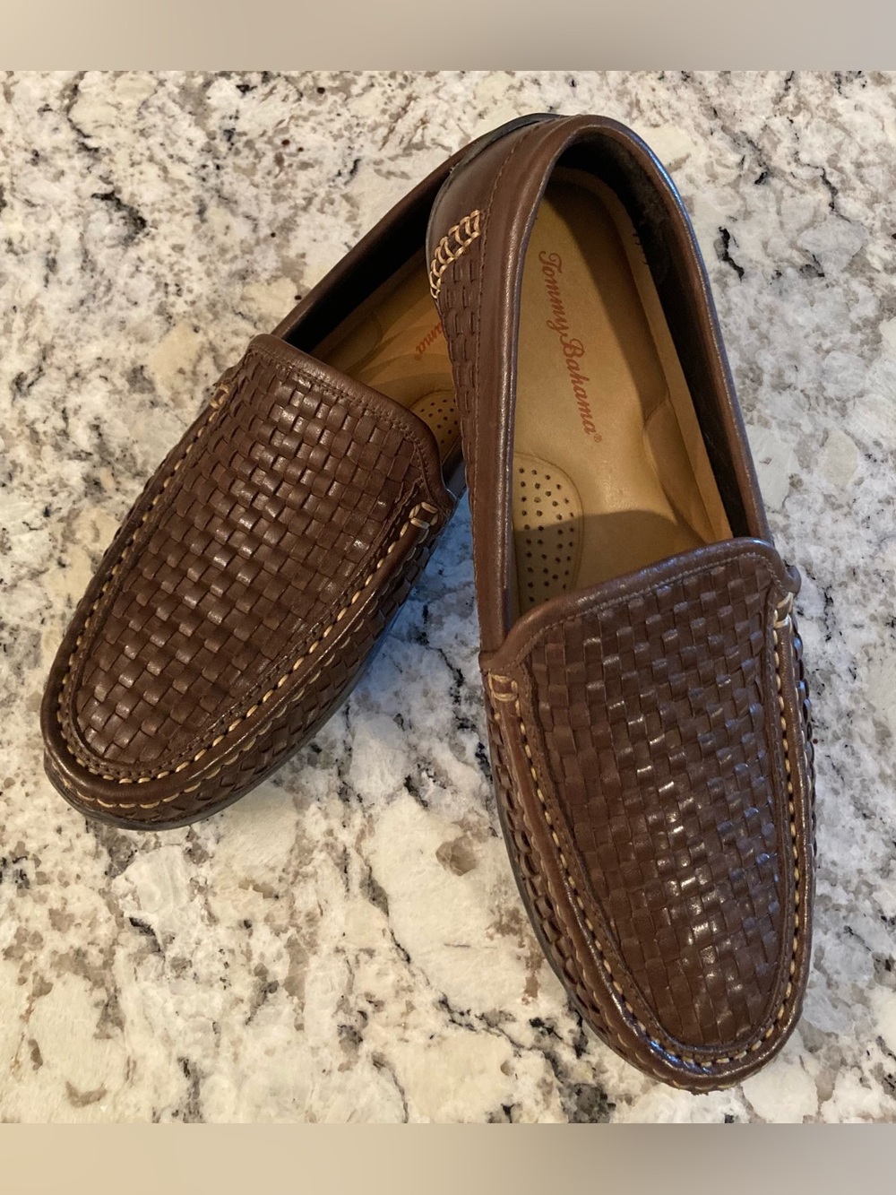 Tommy Bahama Orson Woven Venetian Men's Leather Slip-On Loafer